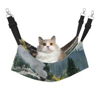 EdWal Steam Train print Soft Sleeping Hammock Cat Hammock for Cage Hanging,Pet Hammock Bed Adjustable for Small Animals