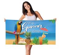 EdWal Summer Parrot Pineapple Bird Print Spa Bath Towels 70cm X 140cm,Soft Quick Drying Beach Towels For Bathroom,Gym,Travel