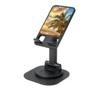 EdWal Sunset Hawaiian Palm Tree Print Adjustable Foldable Phone Stand,360 Rotating Cell Phone Holder For Desk,Travel Essentials