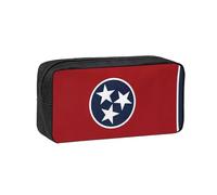 EdWal Tennessee Flag Print Pen Organizer Bag Pouch Large Capacity Pencil Case with Zipper Durable Pen Case for Stationery