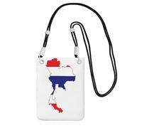EdWal Thailand Flag Map Print Crossbody Bag For Women, Mini Phone Purses, Cute Phone Wallet, For Hiking Travel Gift