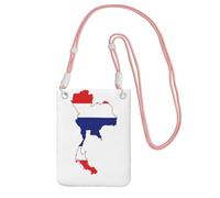 EdWal Thailand Flag Map Print Crossbody Bag For Women, Mini Phone Purses, Cute Phone Wallet, For Hiking Travel Gift