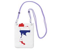 EdWal Thailand Flag Map Print Crossbody Bag For Women, Mini Phone Purses, Cute Phone Wallet, For Hiking Travel Gift