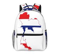 EdWal Thailand Flag Map Print Hiking Backpack Laptop Backpack For Men Women Waterproof Rucksack Easy To Clean Travel Bag