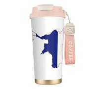 EdWal Thailand Flag Map Print Insulated Stainless Steel Travel Coffee Mug,Coffee Cups with Lids, for Hot Cold Drinks