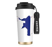 EdWal Thailand Flag Map Print Insulated Stainless Steel Travel Coffee Mug,Coffee Cups with Lids, for Hot Cold Drinks