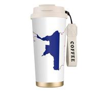 EdWal Thailand Flag Map Print Insulated Stainless Steel Travel Coffee Mug,Coffee Cups with Lids, for Hot Cold Drinks