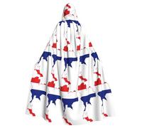 EdWal Thailand Flag Map Print Unisex Adults Hooded Cloak Cape Uniform, Hooded Robe, For Halloween Cosplay Costumes