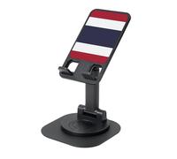 EdWal Thailand Flag Print Adjustable Foldable Phone Stand,360 Rotating Cell Phone Holder For Desk,Travel Essentials