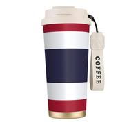 EdWal Thailand Flag Print Insulated Stainless Steel Travel Coffee Mug,Coffee Cups with Lids, for Hot Cold Drinks