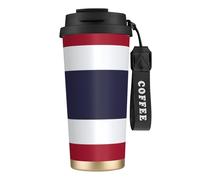 EdWal Thailand Flag Print Insulated Stainless Steel Travel Coffee Mug,Coffee Cups with Lids, for Hot Cold Drinks