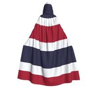 EdWal Thailand Flag Print Unisex Adults Hooded Cloak Cape Uniform, Hooded Robe, For Halloween Cosplay Costumes