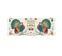 EdWal Thanksgiving Turkey Print Wool Feel Shawl Large Pashmina Travel Blanket Scarf For Women For Christmas Winter Gift