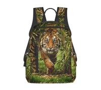 EdWal Tiger In The Jungle Print Computer Backpack College Stylish Casual Laptop Bag For Travel/Business/Women/Men