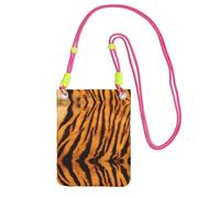 EdWal Tiger Striped Pattern Print Crossbody Bag For Women, Mini Phone Purses, Cute Phone Wallet, For Hiking Travel Gift