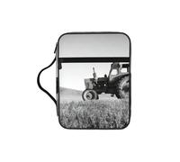 EdWal Tractor Agriculture Tranquil Print Bible Case Cosmetic Bag with Sturdy Handle Wash Bag Tablet Sleeve Small Tool Bag for Books