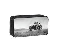 Edwal Tractor Agriculture Tranquil Print Pen Organizer Bag Pouch Large Capacity Pencil Case with Zipper Durable Pen Case for Stationery