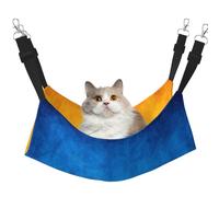 EdWal Ukrainian flag print Soft Sleeping Hammock Cat Hammock for Cage Hanging,Pet Hammock Bed Adjustable for Small Animals