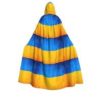 EdWal Ukrainian Flag Print Unisex Adults Hooded Cloak Cape Uniform, Hooded Robe, For Halloween Cosplay Costumes