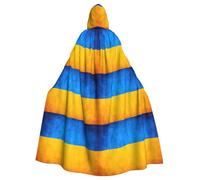 EdWal Ukrainian Flag Print Unisex Adults Hooded Cloak Cape Uniform, Hooded Robe, For Halloween Cosplay Costumes