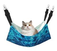 EdWal Underwater Ocean View print Soft Sleeping Hammock Cat Hammock for Cage Hanging,Pet Hammock Bed Adjustable for Small Animals