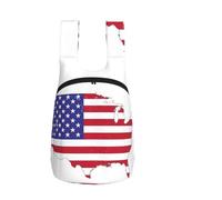 Edwal Usa Flag Map Print Foldable Backpack Lightweight Hiking Bag Soft Travel Backpack Rucksack For Work And Gym