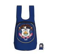 Edwal Utah Flag Print Foldable Backpack Lightweight Hiking Bag Soft Travel Backpack Rucksack For Work And Gym