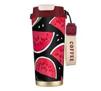EdWal Watermelon Print Insulated Stainless Steel Travel Coffee Mug,Coffee Cups with Lids, for Hot Cold Drinks
