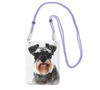 EdWal Well-Behaved Schnauzer Print Crossbody Bag For Women, Mini Phone Purses, Cute Phone Wallet, For Hiking Travel Gift