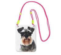 EdWal Well-Behaved Schnauzer Print Crossbody Bag For Women, Mini Phone Purses, Cute Phone Wallet, For Hiking Travel Gift