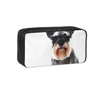 EdWal Well-Behaved Schnauzer Print Pen Organizer Bag Pouch Large Capacity Pencil Case with Zipper Durable Pen Case for Stationery