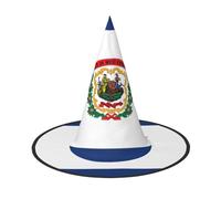 EdWal West Virginia State Flag Print Halloween Witch Hat Costume Accessory Women Hats For Halloween Party Cosplay For Home, Yard,