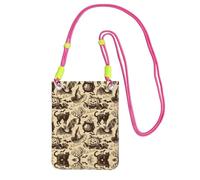 EdWal Witch Hat Print Crossbody Bag For Women, Mini Phone Purses, Cute Phone Wallet, For Hiking Travel Gift