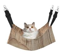 EdWal wood heart print Soft Sleeping Hammock Cat Hammock for Cage Hanging,Pet Hammock Bed Adjustable for Small Animals