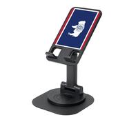 EdWal Wyoming State Flag Print Adjustable Foldable Phone Stand,360 Rotating Cell Phone Holder For Desk,Travel Essentials