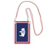 EdWal Wyoming State Flag Print Crossbody Bag For Women, Mini Phone Purses, Cute Phone Wallet, For Hiking Travel Gift