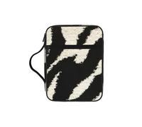 EdWal Zebra Animal Print Bible Case Cosmetic Bag with Sturdy Handle Wash Bag Tablet Sleeve Small Tool Bag for Books