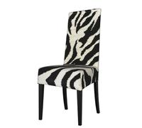 EdWal Zebra Animal Print Chair Covers for Dining Room, Waterproof Stretch Dining Chair Covers, for Dining Room, Kitchen
