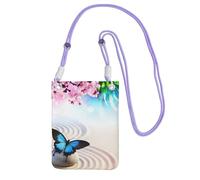 EdWal Zen Design Butterfly Print Crossbody Bag For Women, Mini Phone Purses, Cute Phone Wallet, For Hiking Travel Gift