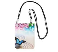 EdWal Zen Design Butterfly Print Crossbody Bag For Women, Mini Phone Purses, Cute Phone Wallet, For Hiking Travel Gift