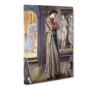 Edward Burne Jones Pygmalion And The Image Canvas Print | Gallery Wrapped 30mm Frame Wall Art | 24x16 inches | Ready to Hang | Classic Picture | Living Room Bedroom Lounge Office
