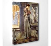 Edward Burne-Jones Pygmalion and The Image Canvas Print | Gallery Wrapped 30mm Frame Wall Art | 30x20 inches | Ready to Hang | Modern Picture | Living Room Bedroom Lounge Office
