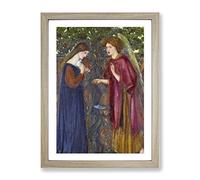 Edward Burne Jones The Annunciation Classic Painting Framed Print | A2 Oak Framed Wall Art | Ready to Hang | Classic Historical Picture | Living Room Bedroom Lounge Office