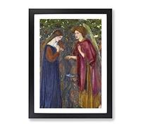 Edward Burne Jones The Annunciation Classic Painting Framed Print | A4 Black Framed Wall Art | Ready to Hang | Classic Historical Picture | Living Room Bedroom Lounge Office