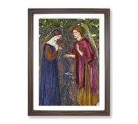 Edward Burne Jones The Annunciation Classic Painting Framed Print | A4 Walnut Framed Wall Art | Ready to Hang | Classic Historical Picture | Living Room Bedroom Lounge Office