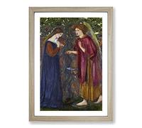 Edward Burne-Jones The Annunciation Framed Print | A2 Oak Framed Wall Art | Ready to Hang | Modern Nature Picture | Living Room Bedroom Lounge Office