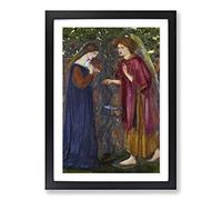 Edward Burne-Jones The Annunciation Framed Print | A2 Oak Framed Wall Art | Ready to Hang | Modern Nature Picture | Living Room Bedroom Lounge Office