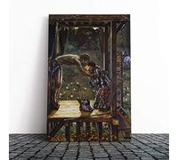 Edward Burne-Jones The Merciful Knight Canvas Print | Gallery Wrapped 30mm Frame Wall Art | 20x14 inches | Ready to Hang | Modern Picture | Living Room Bedroom Lounge Office