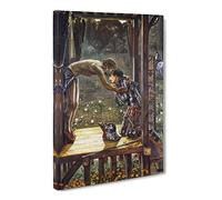 Edward Burne Jones The Merciful Knight Canvas Print | Gallery Wrapped 30mm Frame Wall Art | 20x14 inches | Ready to Hang | Classic Picture | Living Room Bedroom Lounge Office