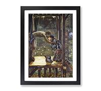 Edward Burne Jones The Merciful Knight Classic Painting Framed Print | A4 Black Framed Wall Art | Ready to Hang | Classic Historical Picture | Living Room Bedroom Lounge Office